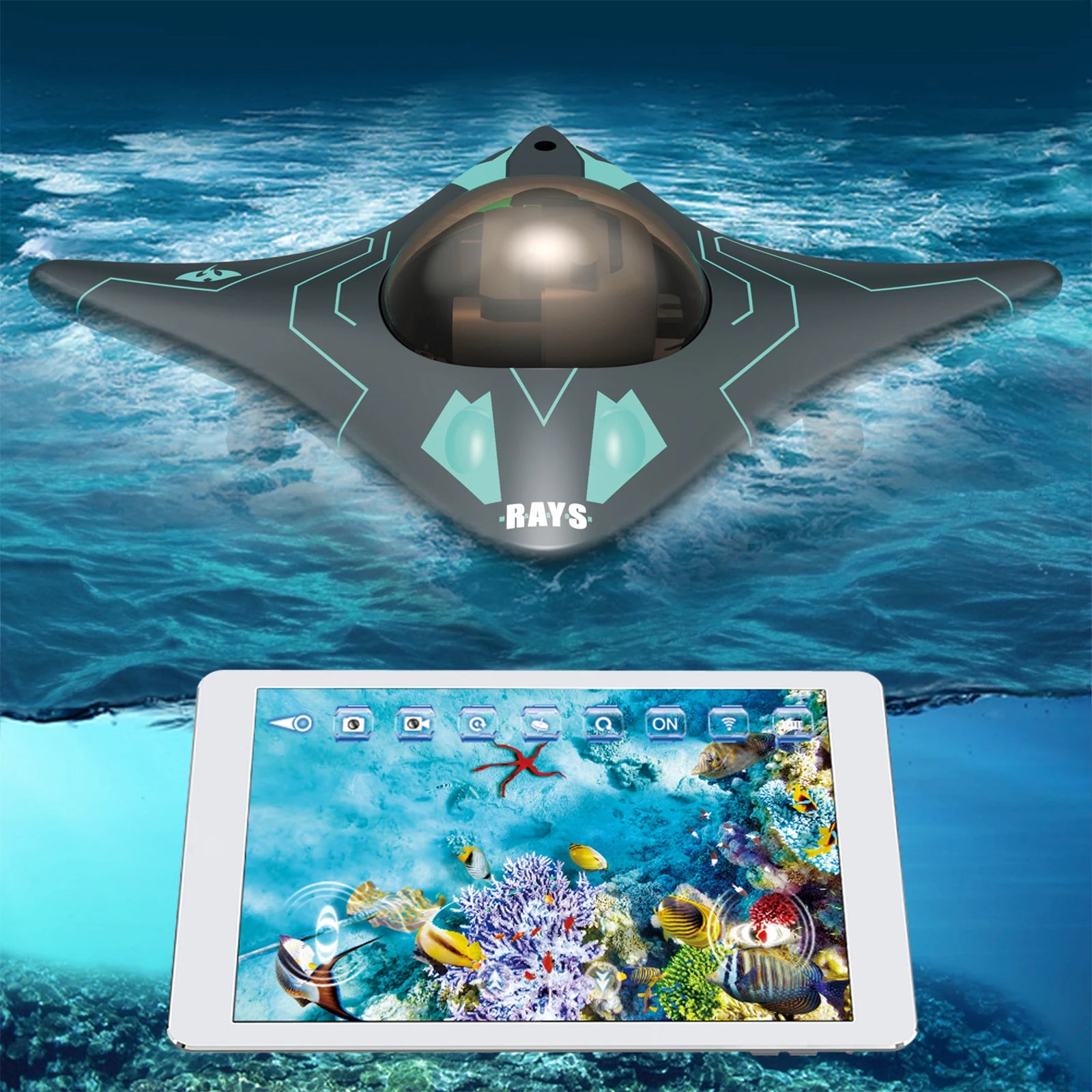 6CH Mini RC Boat Underwater Photography Toys Real-Time Transmission Camera Boat RC Submarine Wifi FPV Remote Control Boats Gifts